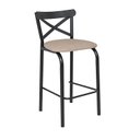 Ver imagem 6 de Conjunto Bistrô Tampo 0,65m Redondo com 2 Banquetas Tubo Paris Preto/Bege