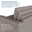 Ver mais imagens de Sofá Cama Retrátil e Reclinável 4 Lugares 240cm Linho com Molas Palmeira CabeCasa MadeiraOriginals C