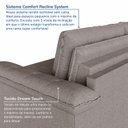 Ver imagem 7 de Sofá Cama Retrátil e Reclinável 4 Lugares 240cm Linho com Molas Palmeira CabeCasa MadeiraOriginals