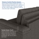 Ver imagem 6 de Sofá Cama Retrátil e Reclinável 4 Lugares 240cm Linho com Molas Palmeira CabeCasa MadeiraOriginals