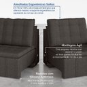 Ver mais imagens de Sofá Cama Retrátil e Reclinável 4 Lugares 240cm Linho com Molas Palmeira CabeCasa MadeiraOriginals g