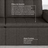 Sofá Cama Retrátil e Reclinável 4 Lugares 240cm Linho com Molas Palmeira CabeCasa MadeiraOriginals - 7