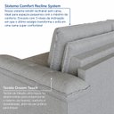 Ver imagem 6 de Sofá Cama Retrátil e Reclinável 4 Lugares 240cm Linho com Molas Palmeira CabeCasa MadeiraOriginals