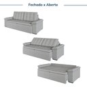 Ver imagem 5 de Sofá Cama Retrátil e Reclinável 4 Lugares 240cm Linho com Molas Palmeira CabeCasa MadeiraOriginals C
