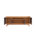 Ver imagem 7 de Rack Sala 4 Portas Cinza Pérola Noce Adria Casa D