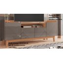 Ver mais imagens de Rack Sala 4 Portas Cinza Pérola Noce Adria Casa D