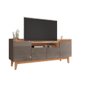 Ver imagem 4 de Rack Sala 4 Portas Cinza Pérola Noce Adria Casa D