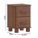 Ver imagem 3 de Kit 02 Mesas de Cabeceira Madeira Maciça 2g 42 Cm 1137 Imbuia Milani Store