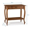 Ver imagem 4 de Aparador para Sala em Madeira Maciça Pés Luis Xv com Gaveta e Prateleira 1010p Linz Móveis - Imbuia