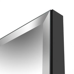 Espelho Para Quarto Bisotado Preto Fosco Reallize Luapa Móveis - 3