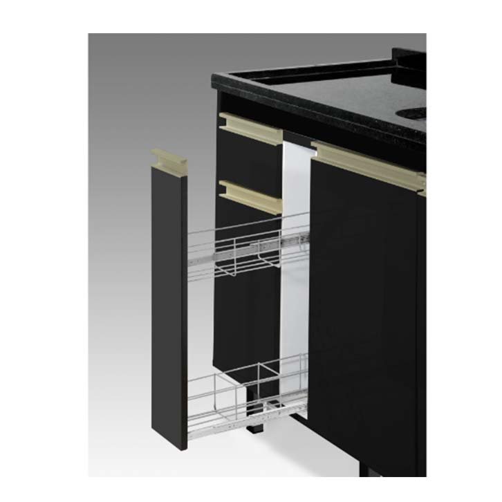 Gabinete de Cozinha 150cm Munique Preto Intenso / Intense Black Mm - 3