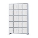 Ver imagem 1 de Armário Roupeiro de Aço 24 Portas para Vestiário Academia Locker Branco com Chave
