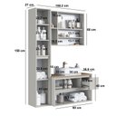 Ver imagem 3 de Conjunto para Banheiro Modulado 108cm com 3 Peças Gabinete Suspenso com Cuba Belarus
