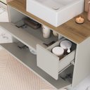 Ver imagem 5 de Conjunto para Banheiro 108cm com 3 Peças Gabinete Suspenso com Cuba Belarus