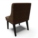 Ver imagem 5 de Kit 02 Cadeiras de Jantar Liz Suede Marrom Base Fixa Madeira Preto - D’Rossi