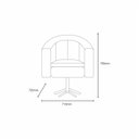 Ver imagem 3 de Poltrona Giratória Decorativa com Base em Ferro Pádua Bege/Marrom