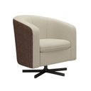 Ver imagem 2 de Poltrona Giratória Decorativa com Base em Ferro Pádua Bege/Marrom