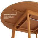 Ver imagem 5 de Mesa Extensível Redonda de 160cm Tarsila CabeCasa MadeiraOriginals Marrom/Champagne