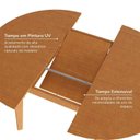 Ver imagem 6 de Mesa Extensível Redonda de 160cm Tarsila CabeCasa MadeiraOriginals Marrom/Champagne