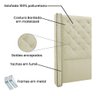 Cabeceira Villach Veludo Bege Cama Box de Casal 1,40 Bz Home Decor - 4
