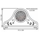 Ver mais imagens de Relógio de Mesa Antigo Decorativo de Madeira com Números Romanos