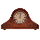 Ver imagem 1 de Relógio de Mesa Antigo Decorativo de Madeira com Números Romanos