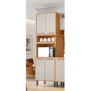 Ver imagem 5 de Paneleiro 4 Portas 70cm Espaço para Forno e Nicho Nápoles Itatiaia Branco/Cinamomo/Off White