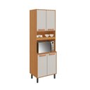 Ver imagem 3 de Paneleiro 4 Portas 70cm Espaço para Forno e Nicho Nápoles Itatiaia Branco/Cinamomo/Off White