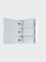 Ver imagem 7 de Gabinete para Banheiro com Cuba e Armario 60cm Mdf Freijo com Branco Paris - On Móveis