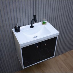 Gabinete Armario para Banheiro Bergamo 51cm com Cuba - 4
