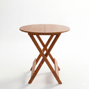 Ver imagem 1 de Mesa Redonda Dobrável em Madeira Maciça 70x70 Mel
