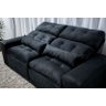 Sofá Retrátil e Reclinável 1,50m em Tecido Suede Preto - 1