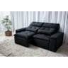 Sofá Retrátil e Reclinável 1,50m em Tecido Suede Preto - 2
