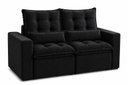 Ver imagem 1 de Sofá Retrátil e Reclinável 1,50m em Tecido Suede Preto