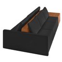 Ver imagem 7 de Sofá Ilha 3 Lugares Living 312cm Modulado para Sala Lary Veludo Preto K01 - D'Rossi