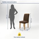 Ver imagem 4 de Conjunto de Mesa de Jantar 4 Lugares Isla e Lyra Tampo Vidro/MDF Cinamomo e Off White