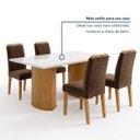 Ver mais imagens de Conjunto de Mesa de Jantar 4 Lugares Isla e Lyra Tampo Vidro/MDF Cinamomo e Off White