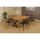 Ver imagem 2 de Mesa Industrial Império 193x91cm Base em Aço e Tampo em Mdf