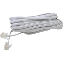 Cabo Extensor P/ Telefone RJ11 4 Vias 10M Branco STORM - PCT / 10 - 1