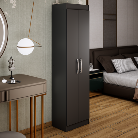 Guarda-roupa Multiuso Solteiro Compact Cinza - Direto Sim