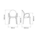 Ver imagem 5 de Cadeira Tramontina Grace Empilhável Amarelo em Polipropileno Pés Alumínio