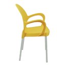 Ver imagem 2 de Cadeira Tramontina Grace Empilhável Amarelo em Polipropileno Pés Alumínio