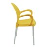 Cadeira Tramontina Grace Empilhável Amarelo em Polipropileno Pés Alumínio - 2