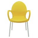 Ver imagem 3 de Cadeira Tramontina Grace Empilhável Amarelo em Polipropileno Pés Alumínio