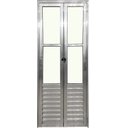 Ver imagem 1 de Porta de Aluminio Camarão Palheta Vidro Mini Boreal com Trinco Linha Premium:2,10 X 0,90/esquerda/br