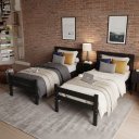 Ver imagem 4 de Cama Beliche 195x95cm Solteiro Siena 2 em 1 - Preto