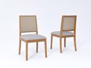Ver imagem 3 de Conjunto de Sala de Jantar Mesa Ficus e 6 Cadeiras 160x80 Cadeiras Buriti - Madeira/Offwhite/Linho