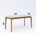 Ver imagem 4 de Conjunto de Sala de Jantar Mesa Ficus e 6 Cadeiras 160x80 Cadeiras Buriti - Madeira/Offwhite/Linho