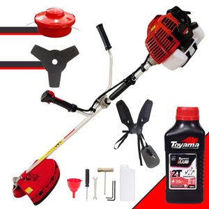 Cortador de Grama Roçadeira À Gasolina Kw52-l Kawashima 52cc 2,5hp Motor 2t + Óleo Toyama