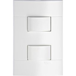 Conjunto Interruptor Duplo Simples 10a Branco Lunare Schneider - 1